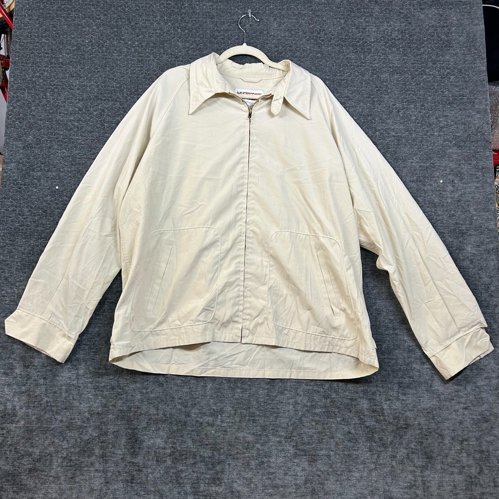 Vintage McGregor Drizzler Harrington Jacket Mens Beige Full Zip Windbreaker - XL